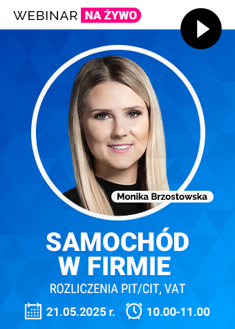 Webinar: Samochód w firmie – rozliczenia PIT/CIT, VAT + certyfikat gwarantowany